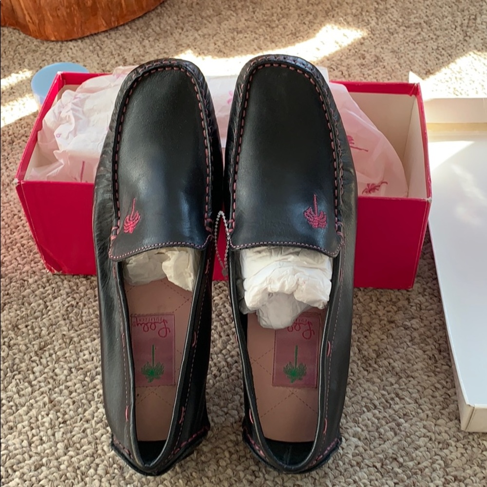 Lilly Pulitzer Moccasins - Black - Ladies Size 8